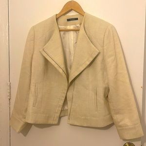 Tahari, cotton blend, moto-style blazer